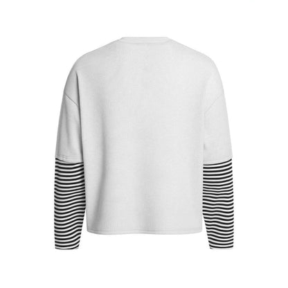 Fake Layered Stripe Graphic Long Sleeve T-Shirt WN27983
