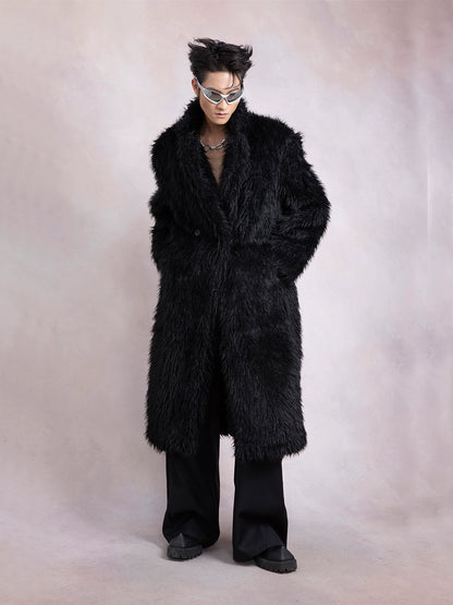 Oversize Fake Fur Long Coat WN9285