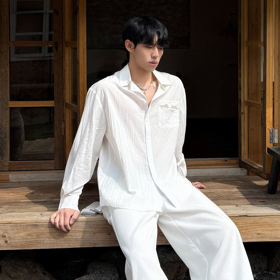 Wrinkle Pocket Long Sleeve Shirt WN25003
