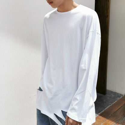 Oversize Damage Long Sleeve T-shirt WN6568