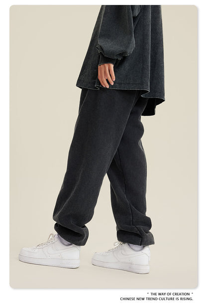 Wide-leg Washed Sweatpants WN6462