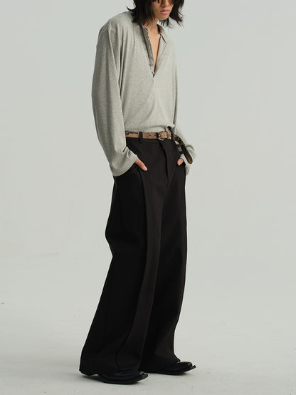 Wide-Leg Straight Trousers WN8554