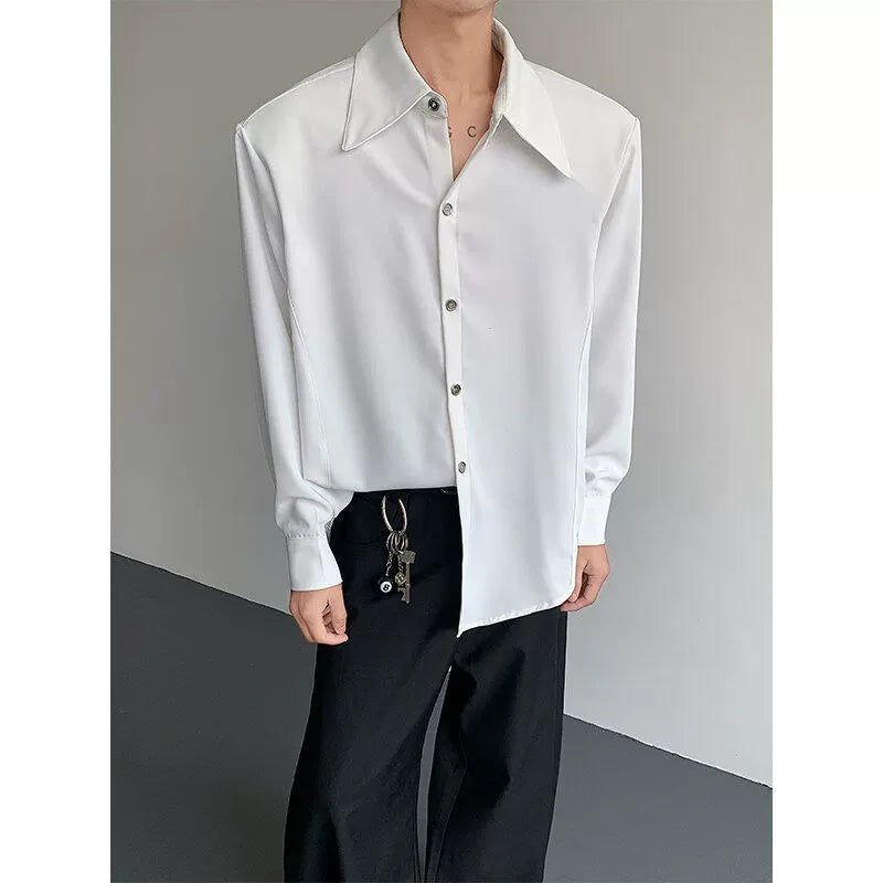 Plain Design Long Sleeve Shirt WN19282