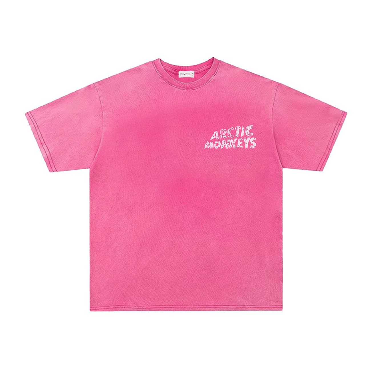 Washed Letter Print Short Sleeve T-Shirt WN26761