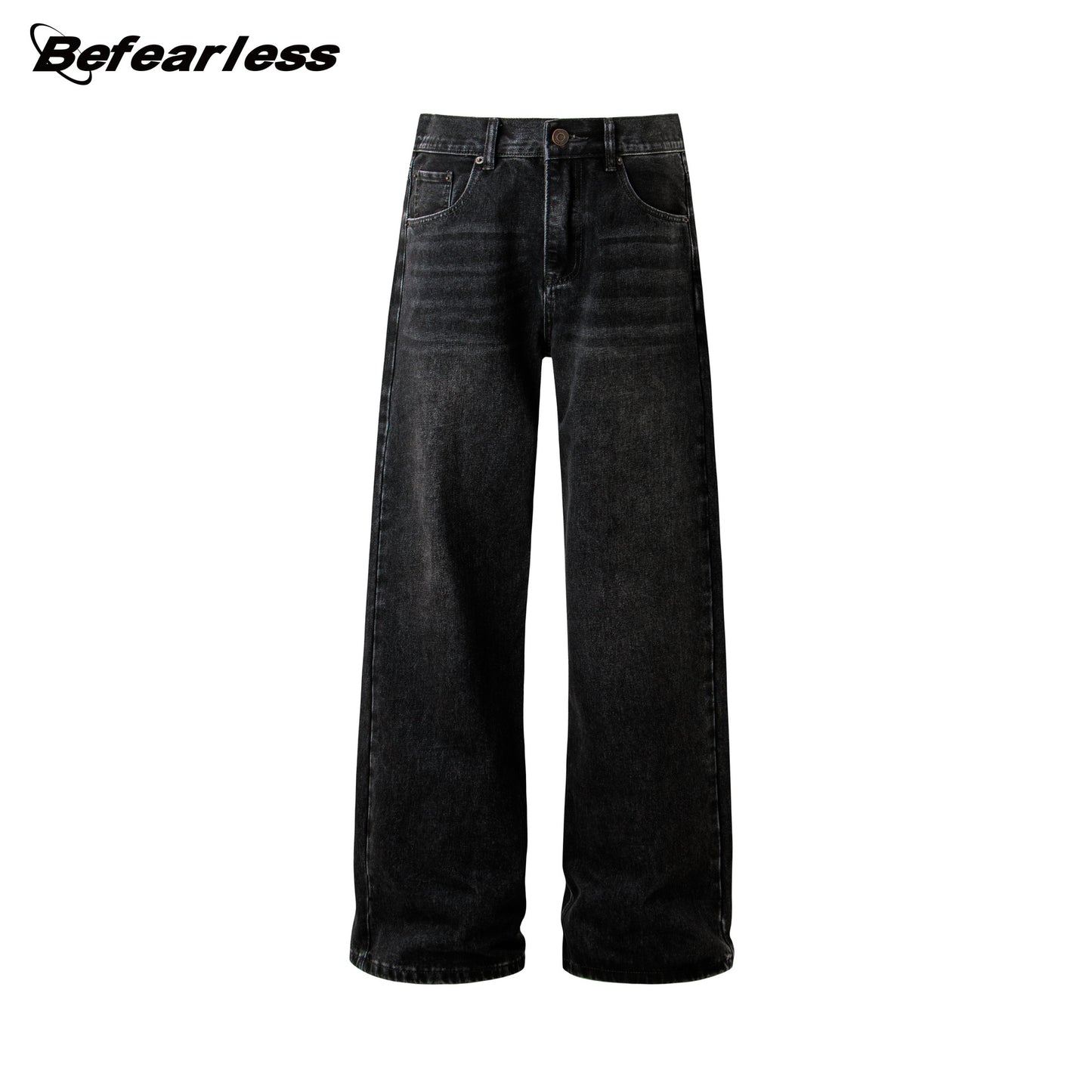 Heavyweight Washed Wide Leg Denim Jeans WN26192