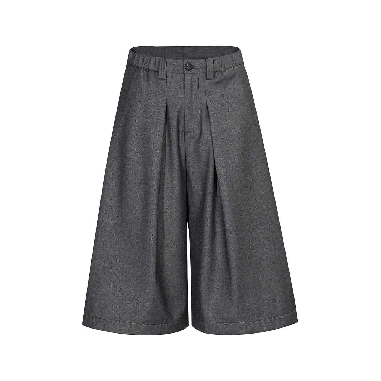 Wide Leg Pleats Half Trousers WN25967