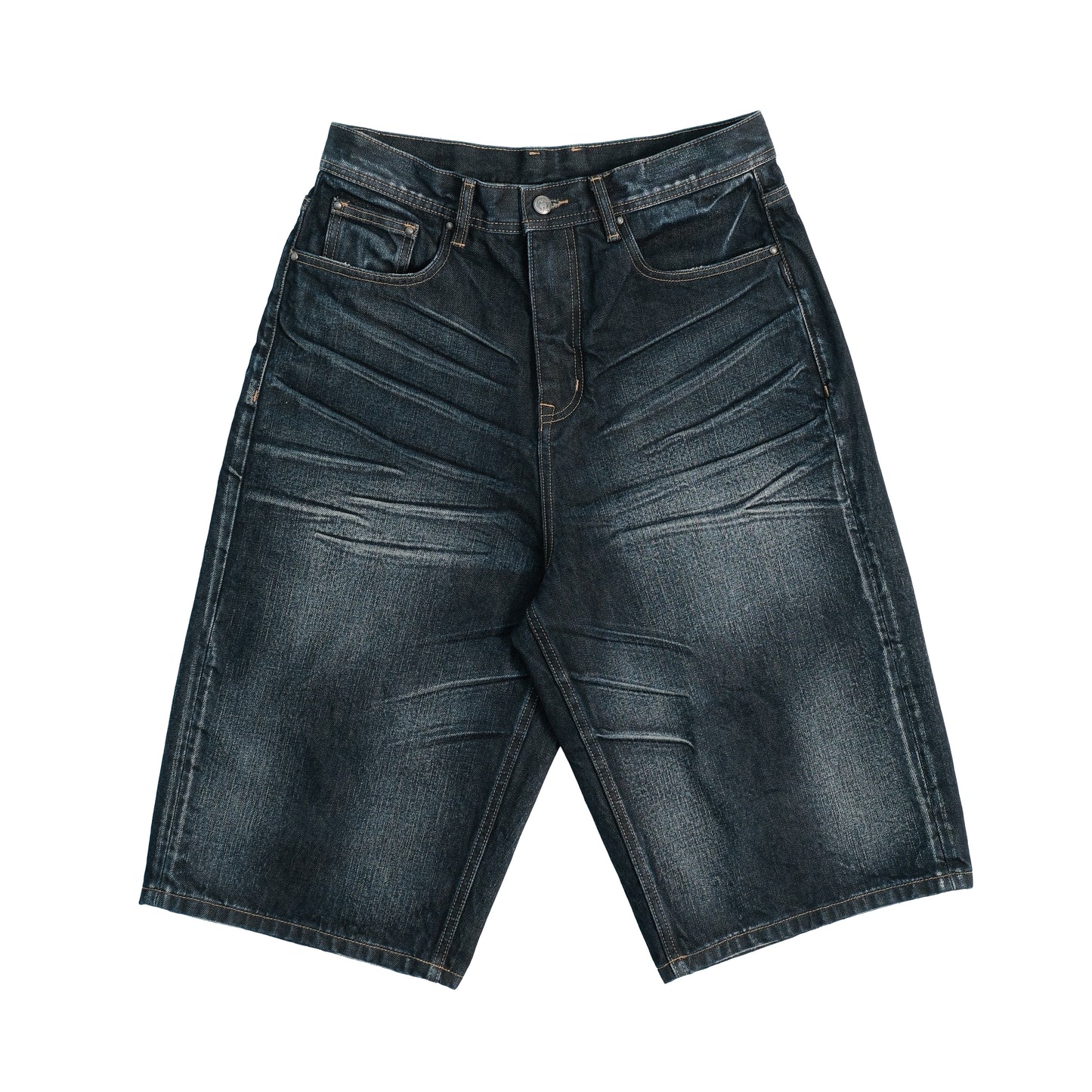 Washed Whisker Denim Half Jeans WN26645