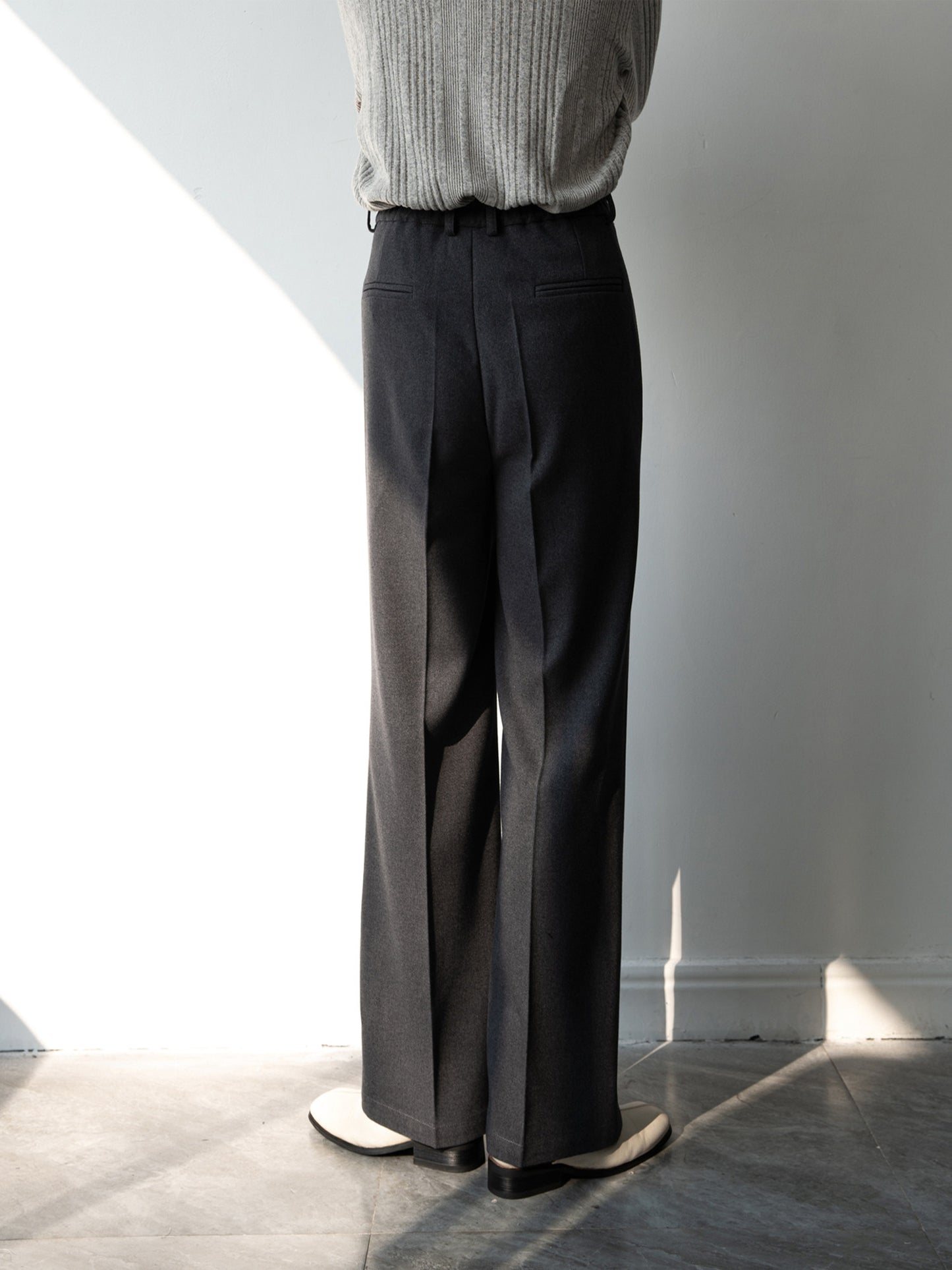 Floral Print Wide-Leg Flare Textured Trousers WN23837