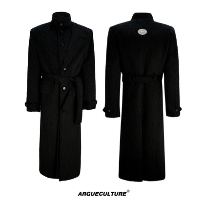 Heavyweight Belted Wool Long Coat WN22602