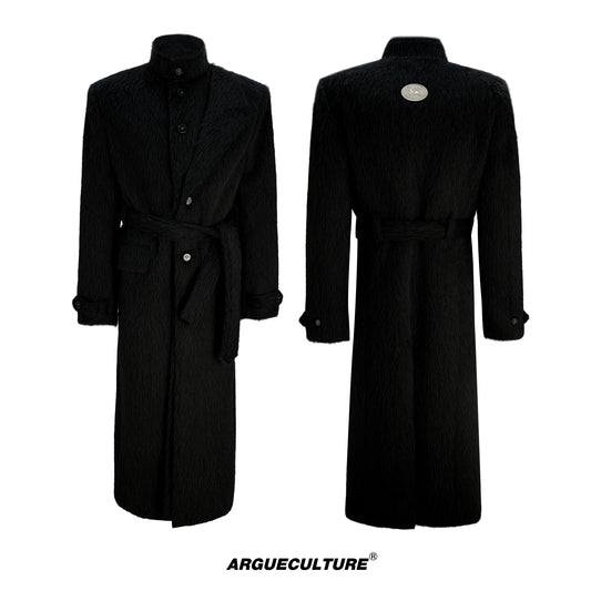 Heavyweight Belted Wool Long Coat WN22602