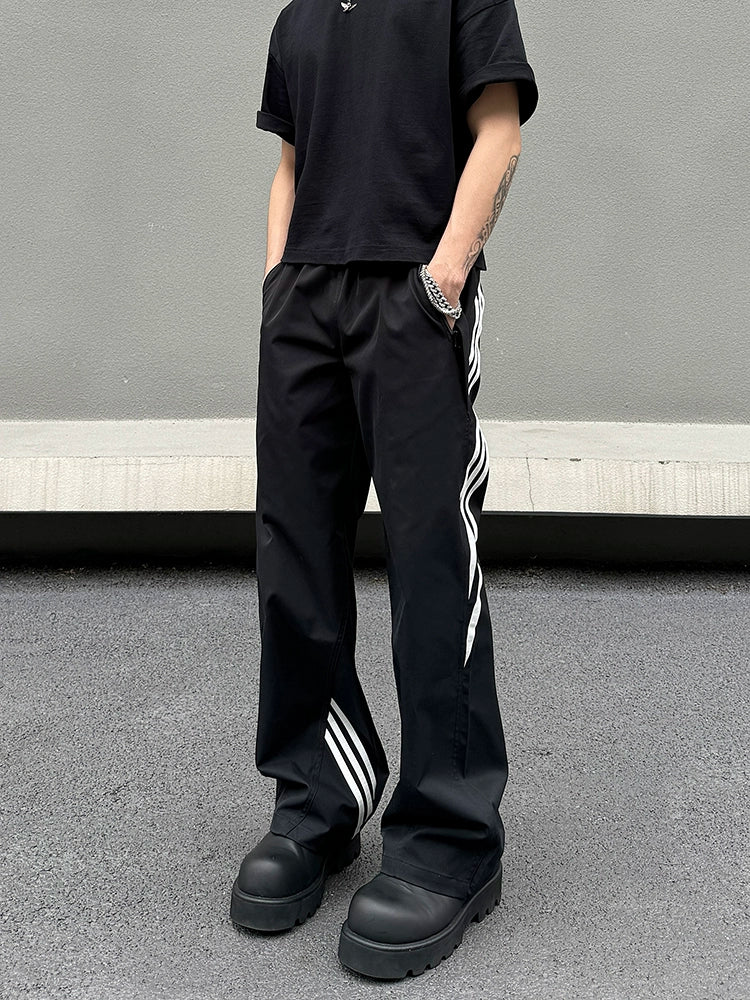 Three Stripe Design Straight Sporty Pants WN19494