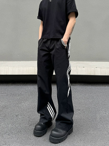 Three Stripe Design Straight Sporty Pants WN19494