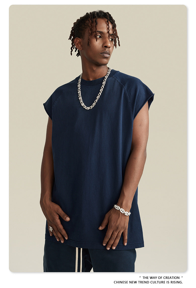 Washed Oversize Tank Top T-shirt WN6447