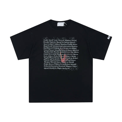 Letter Print Oversize Cotton Short Sleeve T-Shirt WN5349