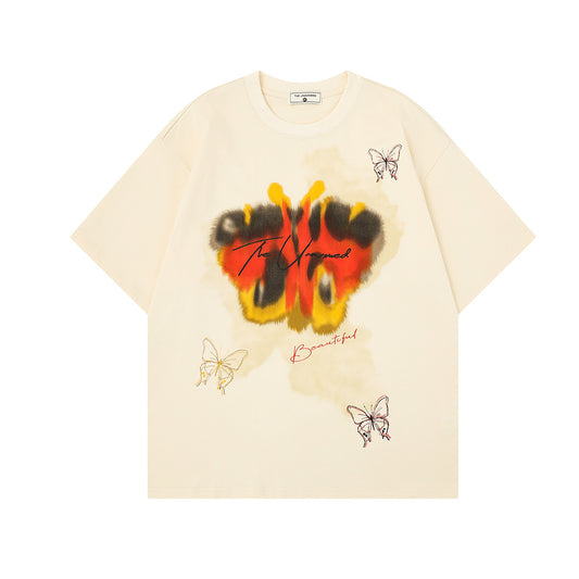 Butterfly Graphic Print Short Sleeve T-Shirt WN25493