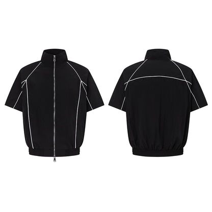Functional Design Shoulder-Pad Sporty Jacket & Pants Setup WN20339