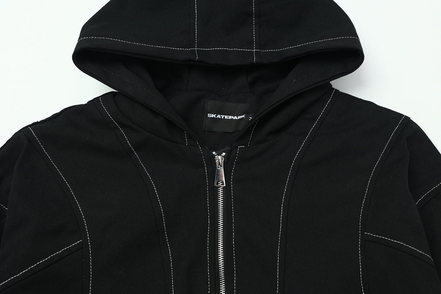 Metal Buttons Patchwork Hooded Jacket WN16109