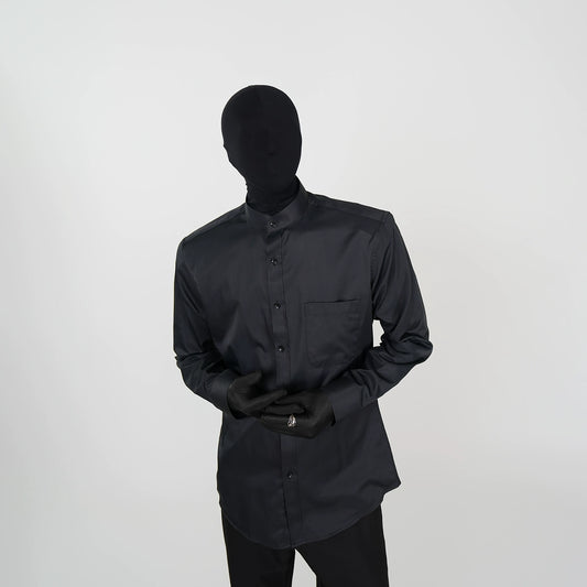 Standing-Neck Wrinkle-Resistant Long Sleeve Shirt WN17416