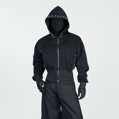 Pearl Detail Zipper Hoodie WN17281