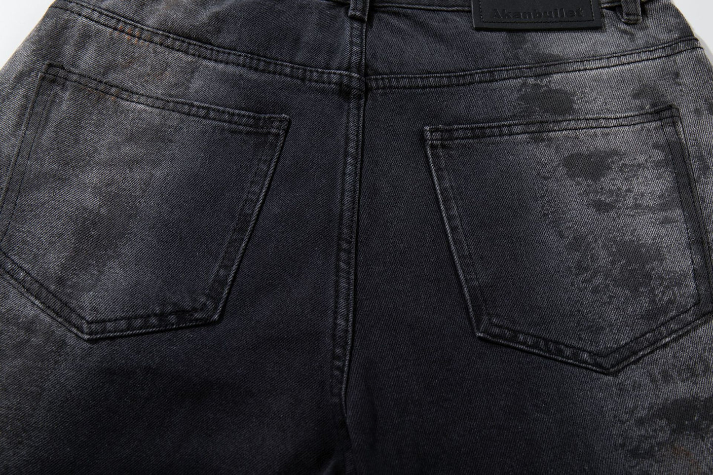 Washed Wide Leg Denim Jeans WN25408