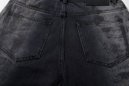 Washed Wide Leg Denim Jeans WN25408