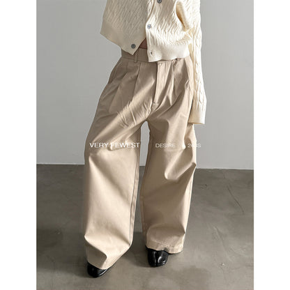 Heavyweight Structured Pleats Wide-Leg Pants WN15277