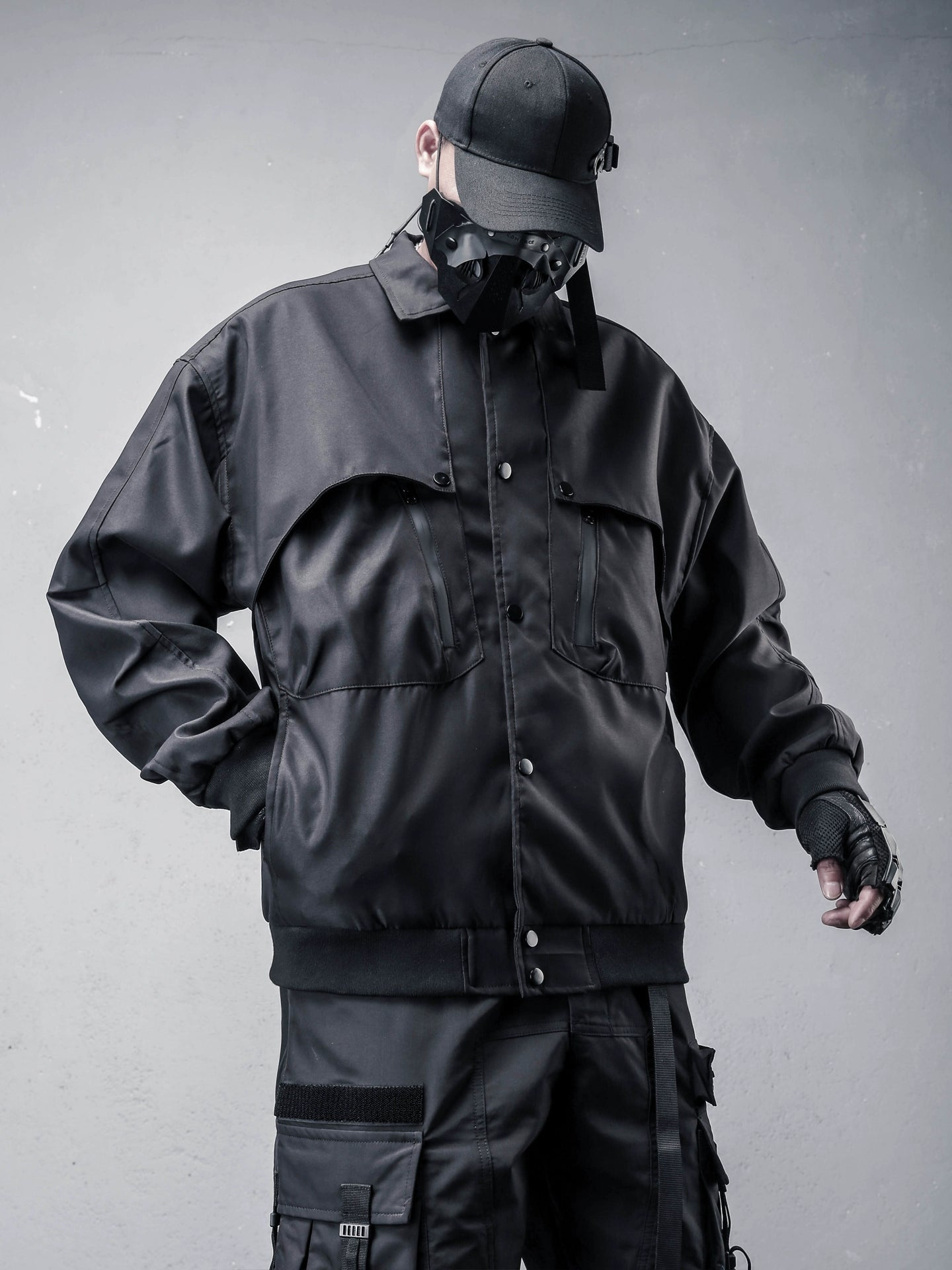 Fake Layered Oversize Tactical Jacket WN22390