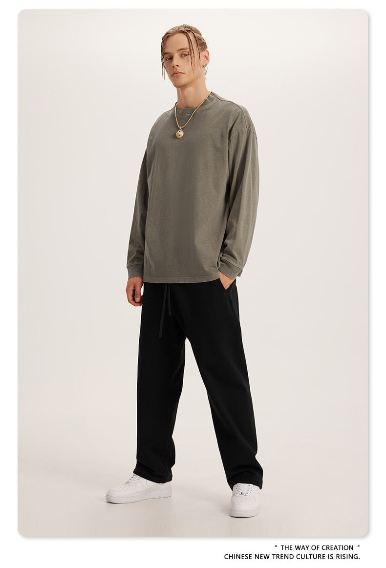 Oversize Washed Long Sleeve T-Shirt WN6052