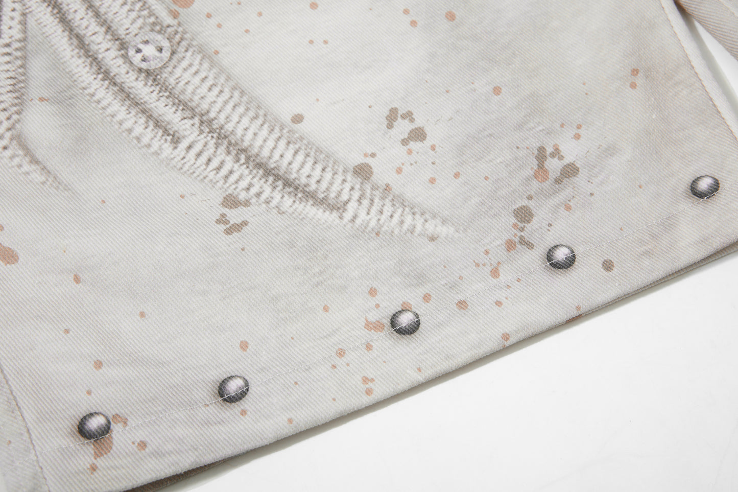 Studs Paint Wing Wide Leg Denim Jeans WN25752