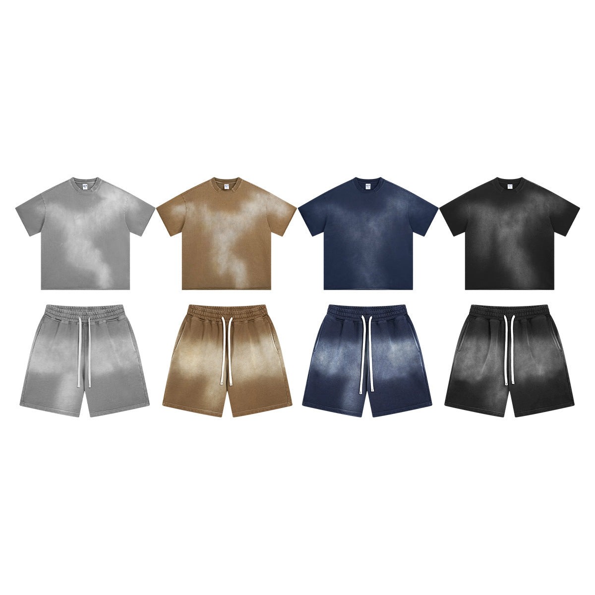 Washed Short Sleeve T-Shirt & Washed Half Pants Setup WN16246