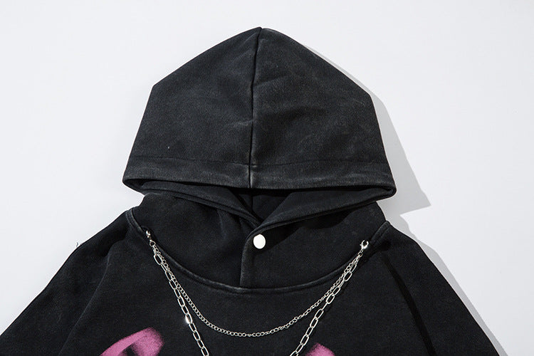 Letter Print Pullover Hoodie WN11208