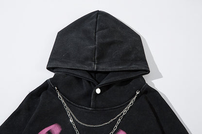 Letter Print Pullover Hoodie WN11208