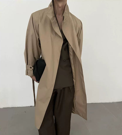 Stand Neck Belted Trench Coat WN21632
