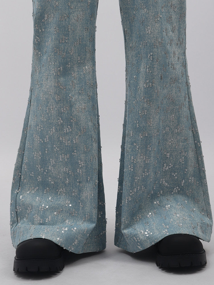 Sequin Design Flare Pants WN23763