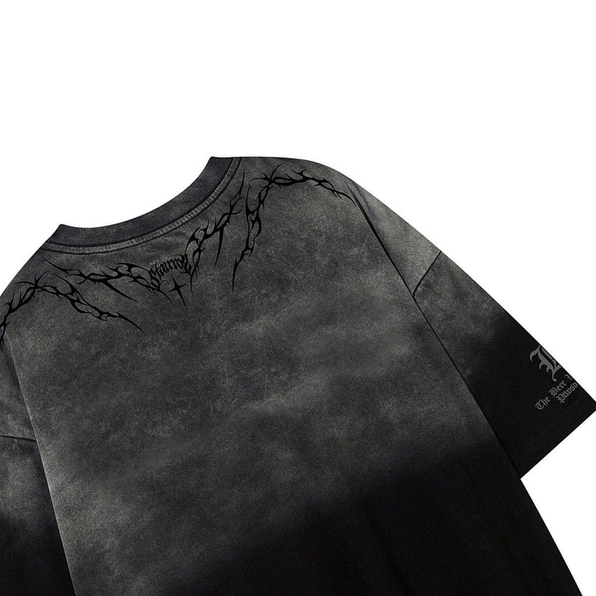 Gradient Thorn Print Short Sleeve T-Shirt WN25510