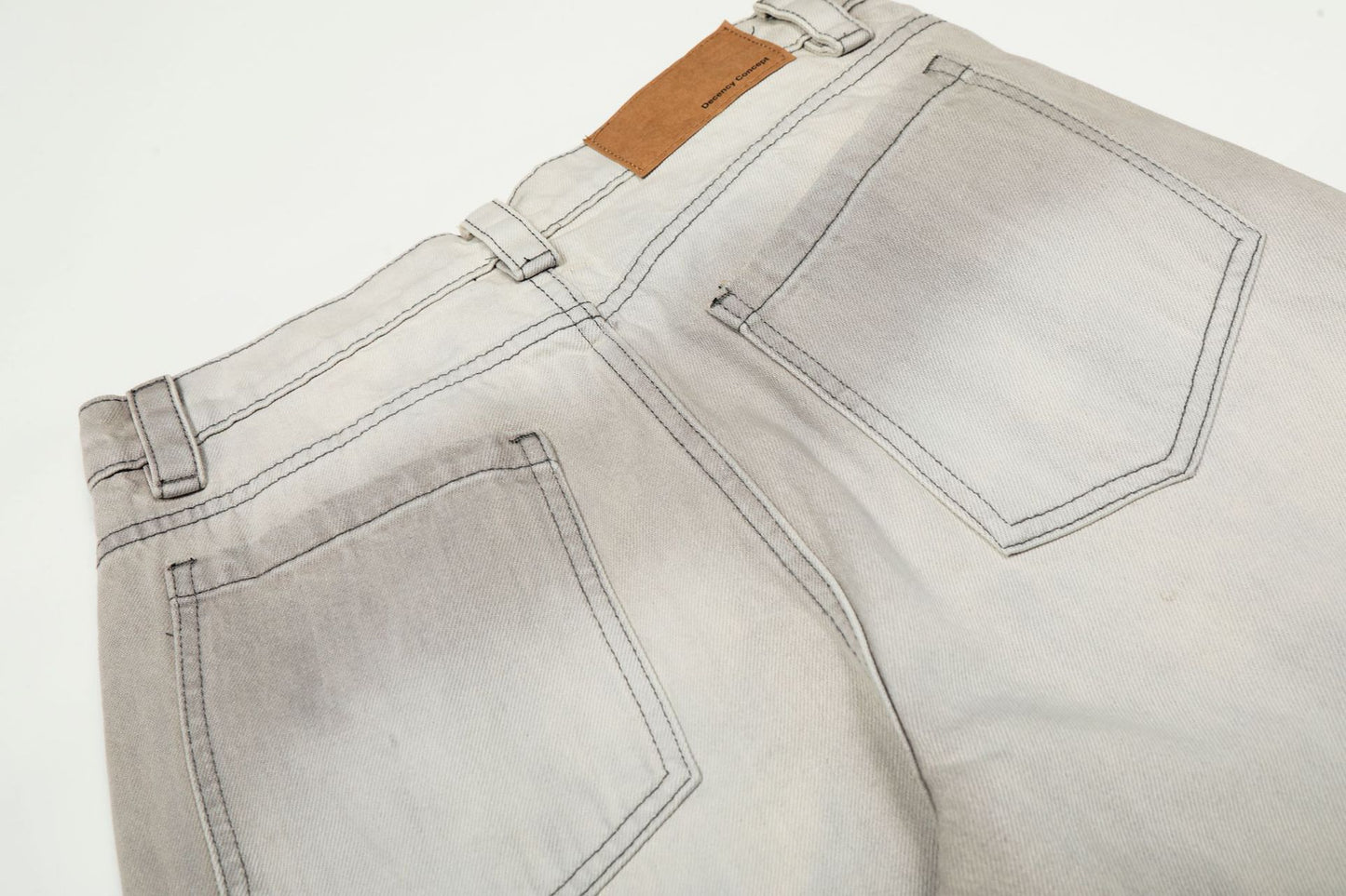 Washed Whiskers Wide Leg Denim Jeans WN25837