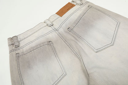 Washed Whiskers Wide Leg Denim Jeans WN25837