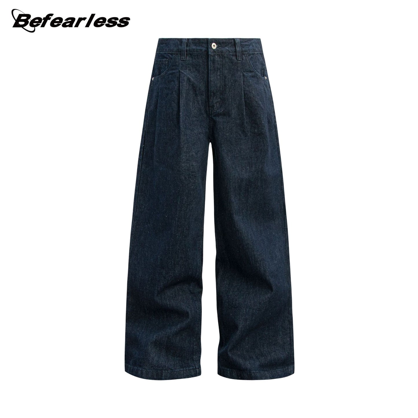 Raw Denim Wide Leg Straight Jeans WN26327