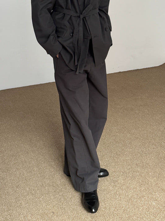 Washed Wide-Leg Straight Pants WN21605