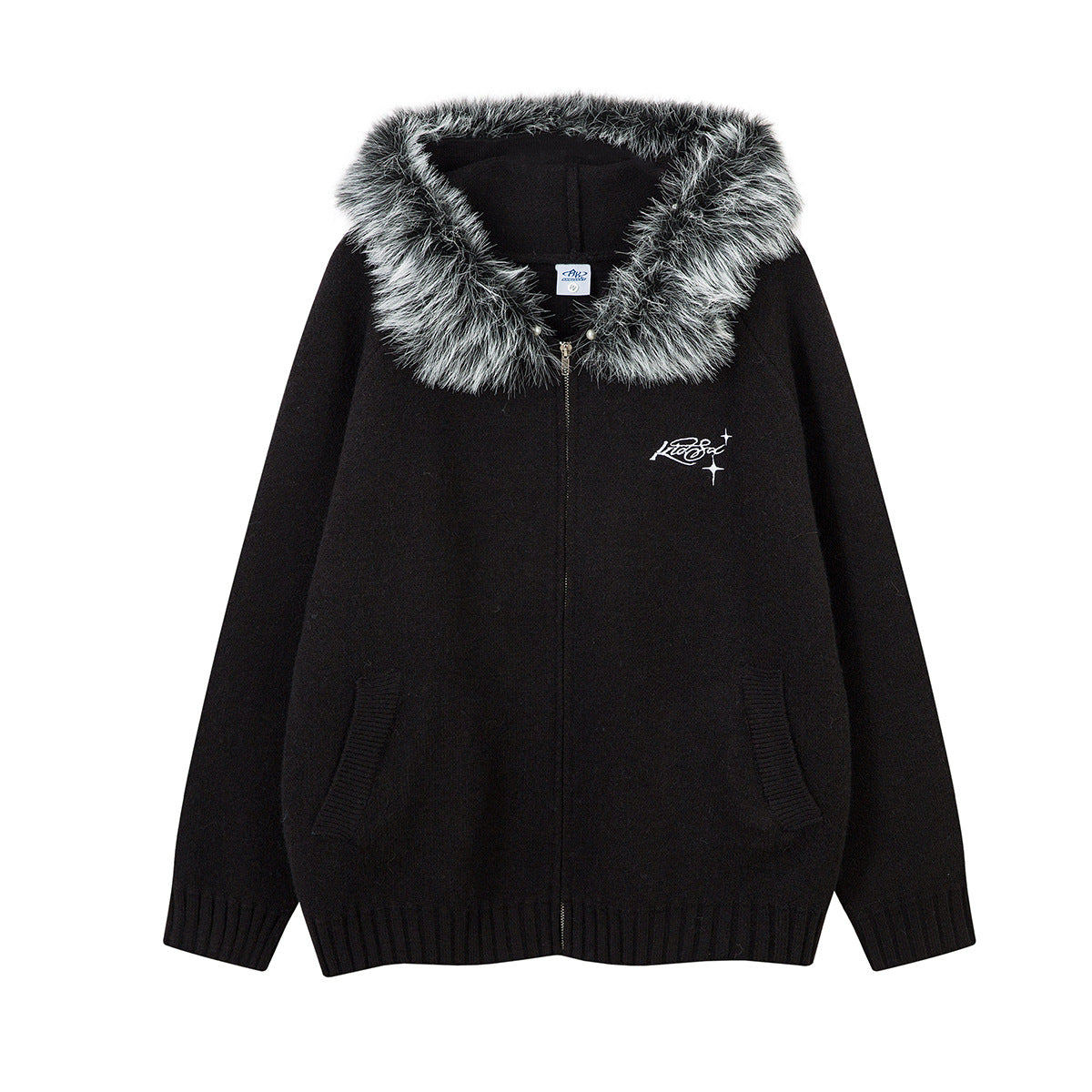 Colorblock Zipper Knit Hoodie WN21848