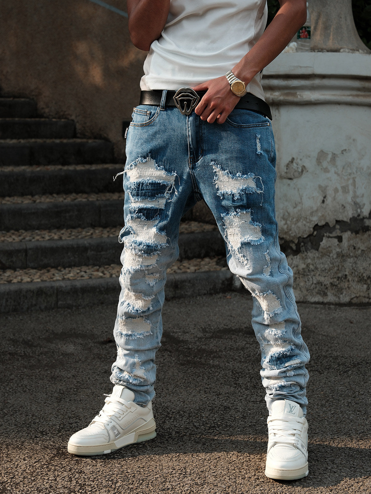 Skinny Damage Denim Jeans WN26650
