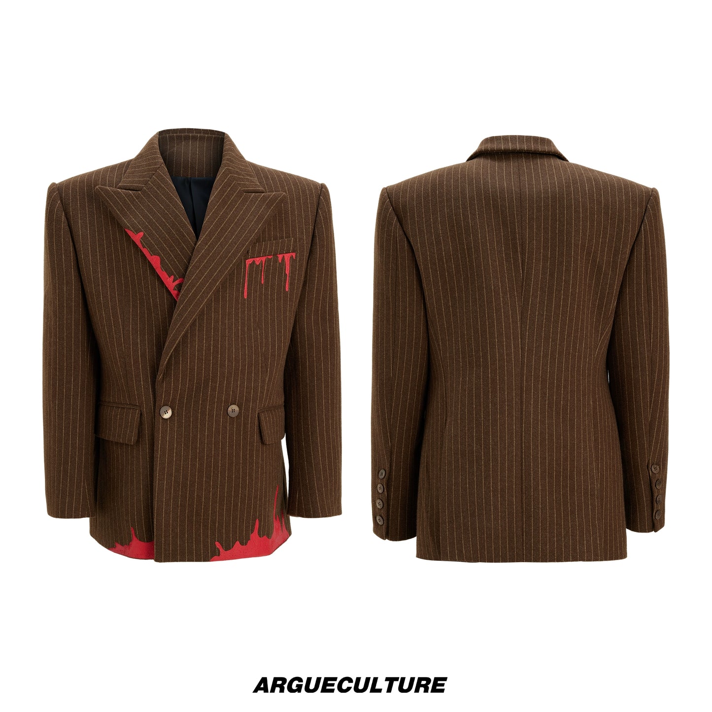 Stripe Wool Tailored Jacket & Stripe Trousers Setup WN22605