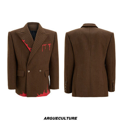 Stripe Wool Tailored Jacket & Stripe Trousers Setup WN22605