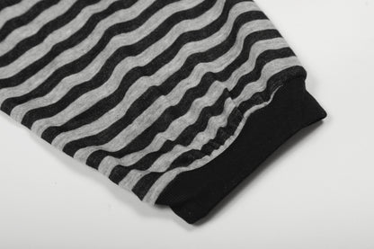 Fake Layered Stripe Star Long Sleeve T-Shirt WN25673