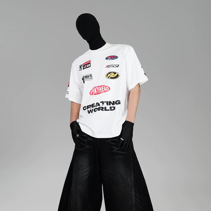 Heavyweight Graphic Design Short Sleeve T-Shirt WN17315