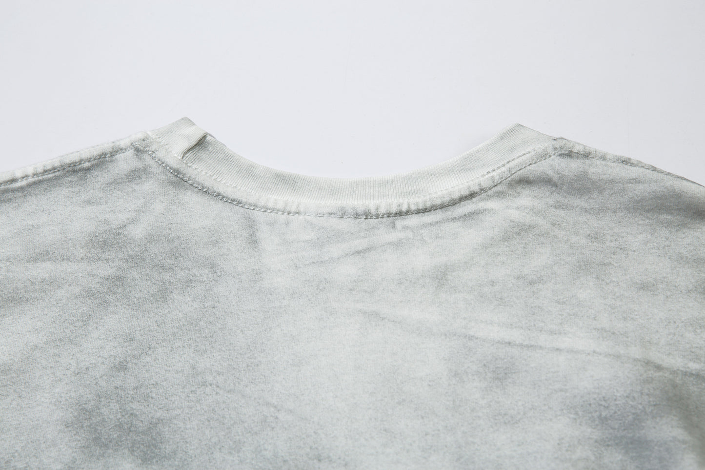 Fake Layered Dirty Dye Print Long Sleeve T-Shirt WN25581
