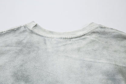 Fake Layered Dirty Dye Print Long Sleeve T-Shirt WN25581