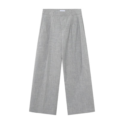 Double Tailored Jacket & Pleats Wide Leg Trousers Setup WN25019