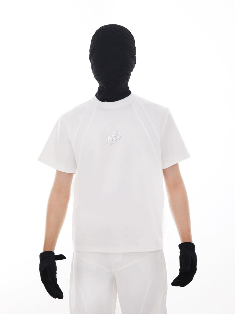 Metal Lettering Short Sleeve T-Shirt WN18694