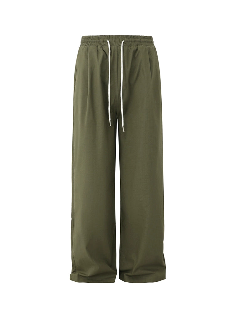 Draped Simple Straight Wide Leg Pants WN20257